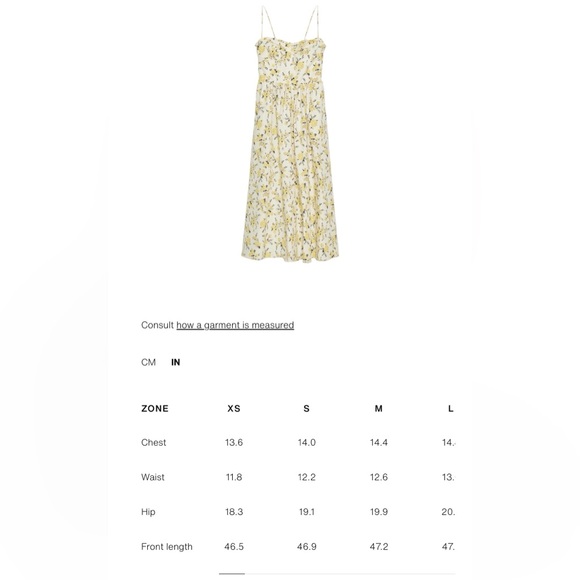 Zara FLORAL PRINT POPLIN MIDI DRESS XS - Picture 12 of 12